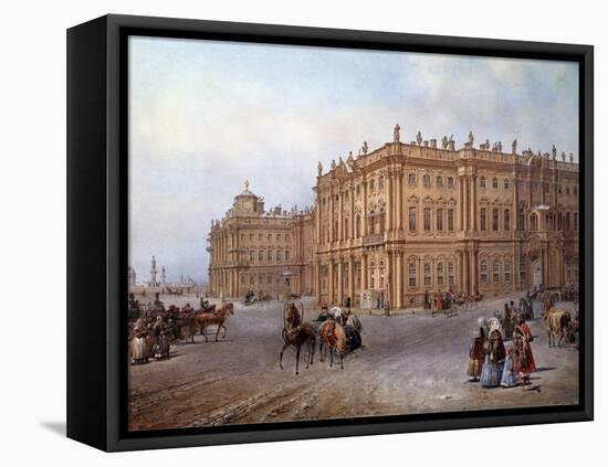 View of the Winter Palace in Saint Petersburg in 1843 by Vasily Sodovnikof-null-Framed Premier Image Canvas