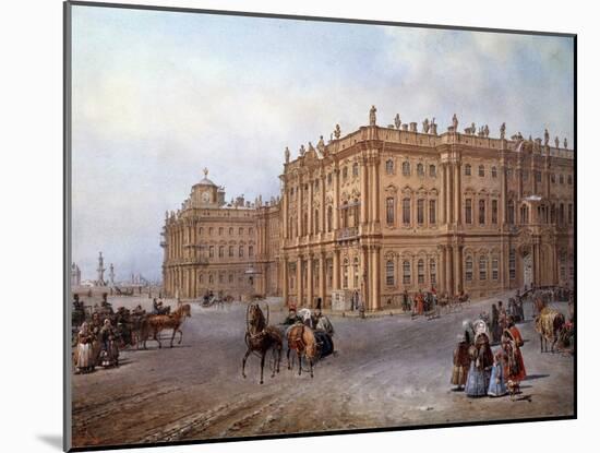 View of the Winter Palace in Saint Petersburg in 1843 by Vasily Sodovnikof-null-Mounted Photographic Print