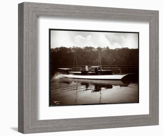 View of the Yacht "Coronet" of the New York Yacht, Launch and Engine Co. on the Harlem River, New…-Byron Company-Framed Giclee Print
