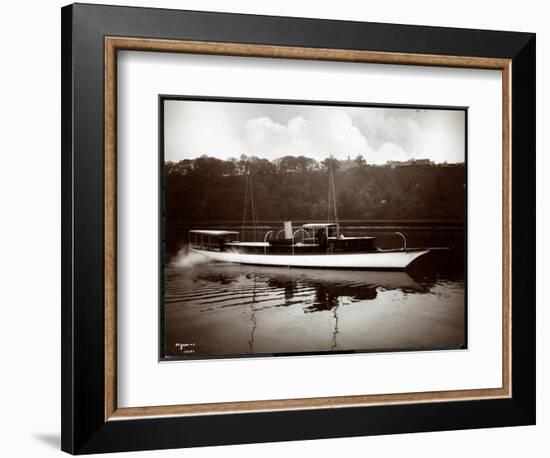 View of the Yacht "Coronet" of the New York Yacht, Launch and Engine Co. on the Harlem River, New…-Byron Company-Framed Giclee Print