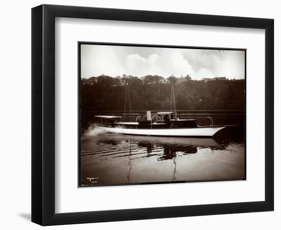 View of the Yacht "Coronet" of the New York Yacht, Launch and Engine Co. on the Harlem River, New…-Byron Company-Framed Giclee Print