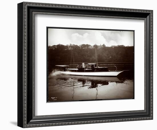 View of the Yacht "Coronet" of the New York Yacht, Launch and Engine Co. on the Harlem River, New…-Byron Company-Framed Giclee Print