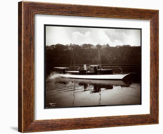 View of the Yacht "Coronet" of the New York Yacht, Launch and Engine Co. on the Harlem River, New…-Byron Company-Framed Giclee Print