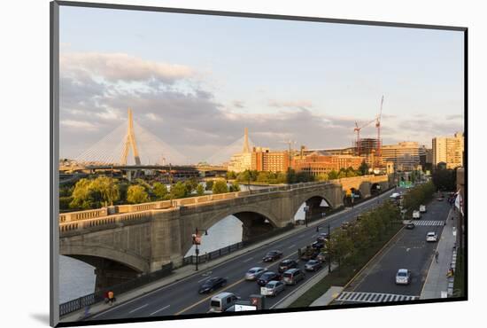 View of the Zakim Bridge across the Charles River, Boston, Massachusetts-Jerry and Marcy Monkman-Mounted Photographic Print