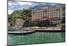 View of ther Grand Hotel Tremezzo  from Lake Como, Lombardy, Italy-George Oze-Mounted Photographic Print