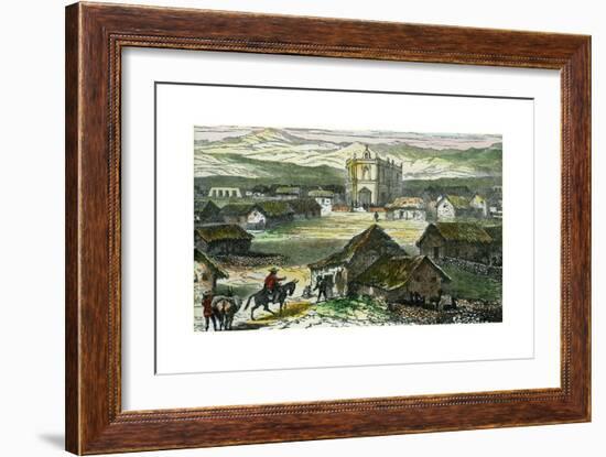 View of Tiahuanaco, Near Lake Titicaca, Bolivia, C1880-null-Framed Giclee Print