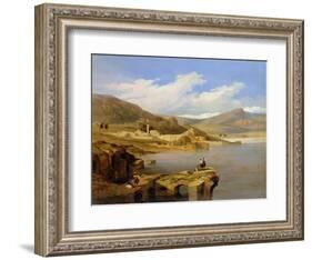 View of Tiberius on the Sea of Galilee-David Roberts-Framed Giclee Print