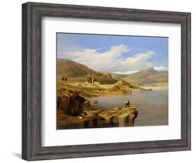 View of Tiberius on the Sea of Galilee-David Roberts-Framed Giclee Print