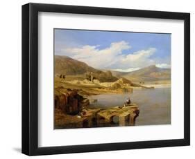 View of Tiberius on the Sea of Galilee-David Roberts-Framed Giclee Print