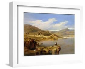 View of Tiberius on the Sea of Galilee-David Roberts-Framed Giclee Print