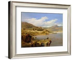 View of Tiberius on the Sea of Galilee-David Roberts-Framed Giclee Print