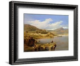 View of Tiberius on the Sea of Galilee-David Roberts-Framed Giclee Print