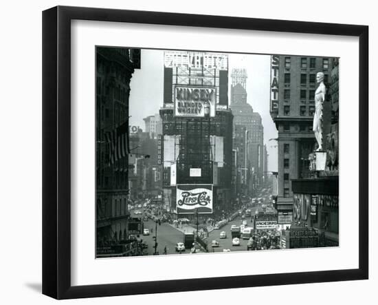 View of Times Square, New York, USA, 1952-null-Framed Photographic Print