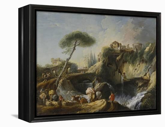 View of Tivoli with the Temple of Vesta, c.1749-Francois Boucher-Framed Premier Image Canvas