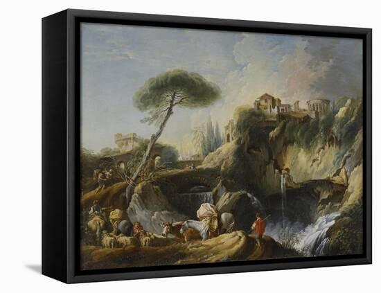 View of Tivoli with the Temple of Vesta, c.1749-Francois Boucher-Framed Premier Image Canvas