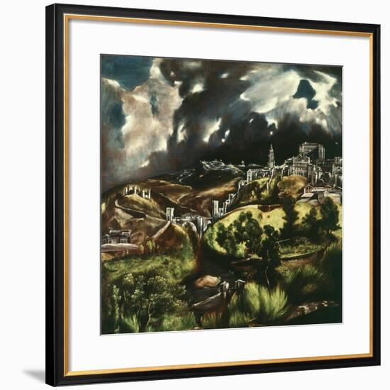 View of Toledo, Spain, 1595-1610-El Greco-Framed Giclee Print