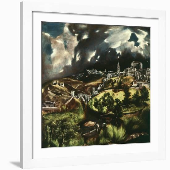 View of Toledo, Spain, 1595-1610-El Greco-Framed Giclee Print