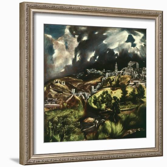 View of Toledo, Spain, 1595-1610-El Greco-Framed Giclee Print