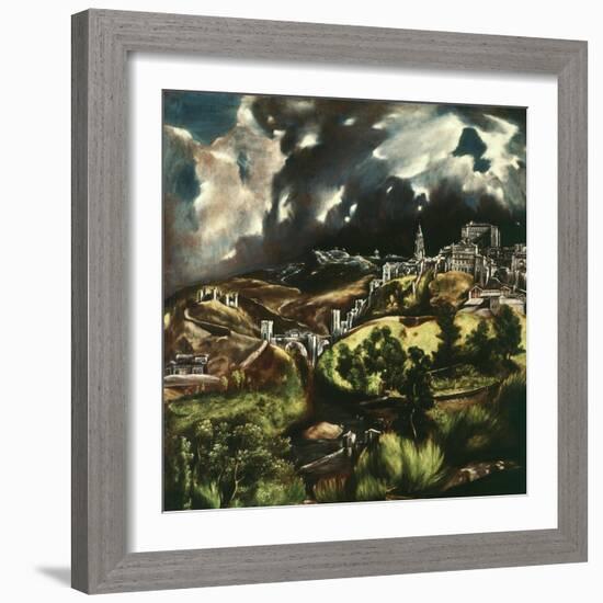 View of Toledo, Spain, 1595-1610-El Greco-Framed Giclee Print