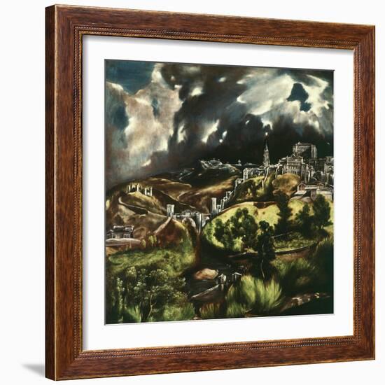 View of Toledo, Spain, 1595-1610-El Greco-Framed Giclee Print