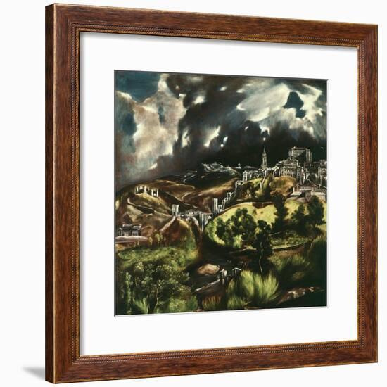 View of Toledo, Spain, 1595-1610-El Greco-Framed Giclee Print