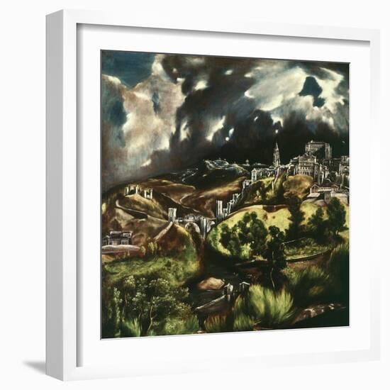 View of Toledo, Spain, 1595-1610-El Greco-Framed Giclee Print