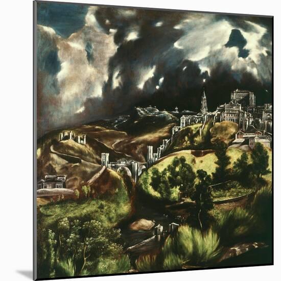 View of Toledo, Spain, 1595-1610-El Greco-Mounted Giclee Print