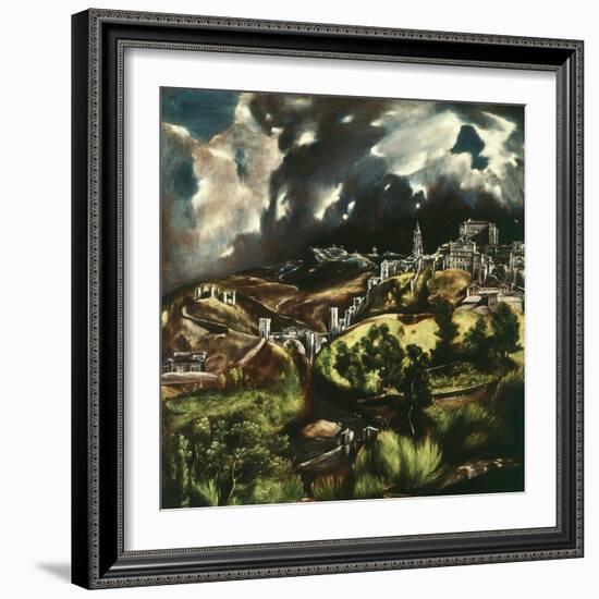 View of Toledo, Spain, 1595-1610-El Greco-Framed Giclee Print