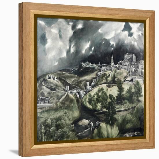 View of Toledo-El Greco-Framed Premier Image Canvas