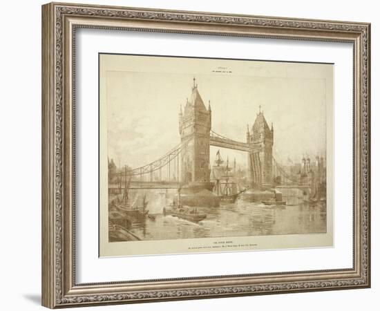 View of Tower Bridge, London, C1964-null-Framed Giclee Print