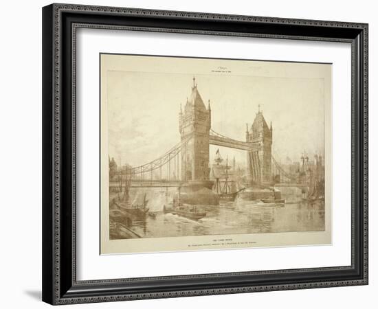 View of Tower Bridge, London, C1964-null-Framed Giclee Print