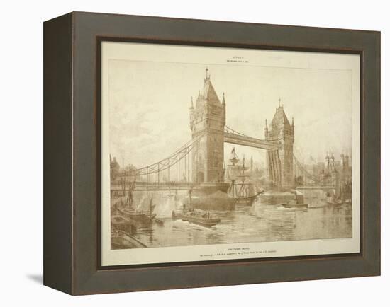 View of Tower Bridge, London, C1964-null-Framed Premier Image Canvas