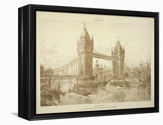 View of Tower Bridge, London, C1964-null-Framed Premier Image Canvas