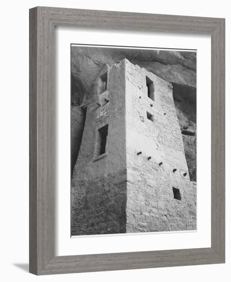 View Of Tower Taken From Above "Cliff Palace Mesa Verde National Park" Colorado 1933-1941-Ansel Adams-Framed Art Print