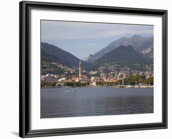 View of Town and Lake, Lecco, Lake Como, Lombardy, Italian Lakes, Italy, Europe-Frank Fell-Framed Photographic Print