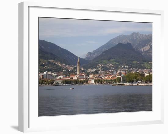 View of Town and Lake, Lecco, Lake Como, Lombardy, Italian Lakes, Italy, Europe-Frank Fell-Framed Photographic Print