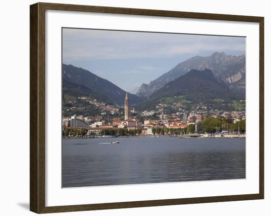 View of Town and Lake, Lecco, Lake Como, Lombardy, Italian Lakes, Italy, Europe-Frank Fell-Framed Photographic Print