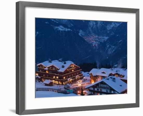 View of Town and Le Croisette Area, Courchevel 1850, French Alps, Savoie, France-Walter Bibikow-Framed Photographic Print