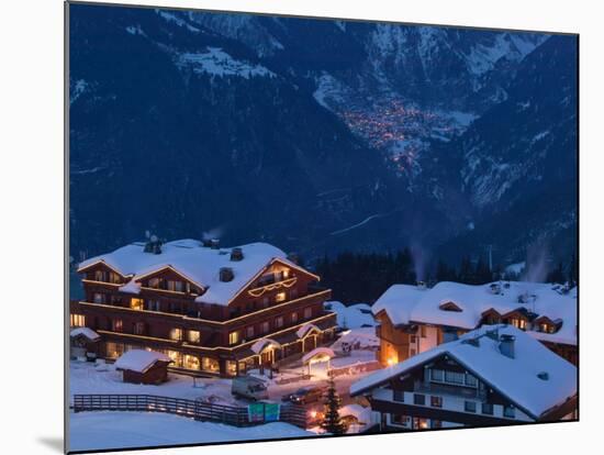 View of Town and Le Croisette Area, Courchevel 1850, French Alps, Savoie, France-Walter Bibikow-Mounted Photographic Print