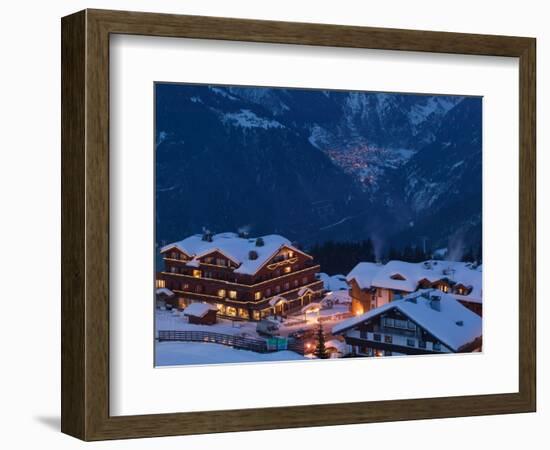 View of Town and Le Croisette Area, Courchevel 1850, French Alps, Savoie, France-Walter Bibikow-Framed Photographic Print