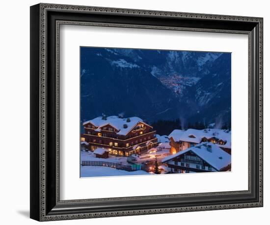 View of Town and Le Croisette Area, Courchevel 1850, French Alps, Savoie, France-Walter Bibikow-Framed Photographic Print