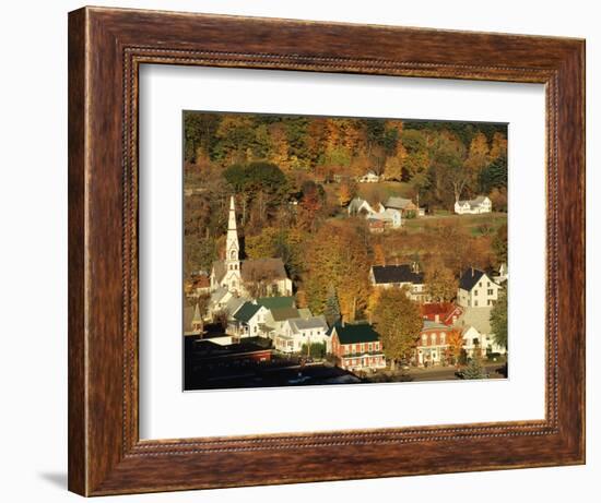 View of Town, South Royalties, Vermont, USA-Walter Bibikow-Framed Photographic Print