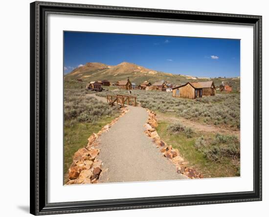 View of town with Standard Mine and Mill. Bodie State Historic Park, CA-Jamie & Judy Wild-Framed Photographic Print