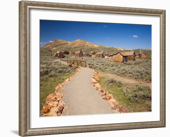 View of town with Standard Mine and Mill. Bodie State Historic Park, CA-Jamie & Judy Wild-Framed Photographic Print