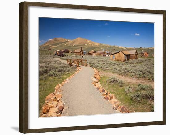 View of town with Standard Mine and Mill. Bodie State Historic Park, CA-Jamie & Judy Wild-Framed Photographic Print