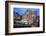 View of Trevi Fountain Illuminated by Street Lamps and the Lights of Dusk, Rome, Lazio-Roberto Moiola-Framed Photographic Print