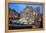 View of Trevi Fountain Illuminated by Street Lamps and the Lights of Dusk, Rome, Lazio-Roberto Moiola-Framed Premier Image Canvas