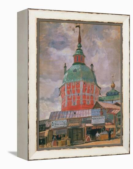 View of Trinity Lavra of St. Sergius, 1912 (Oil on Canvas)-Boris Mikhailovich Kustodiev-Framed Premier Image Canvas