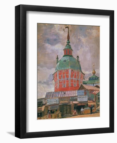 View of Trinity Lavra of St. Sergius, 1912 (Oil on Canvas)-Boris Mikhailovich Kustodiev-Framed Giclee Print
