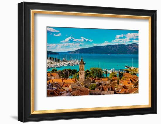 View of Trogir, UNESCO World Heritage Site, Croatia, Europe-Laura Grier-Framed Photographic Print